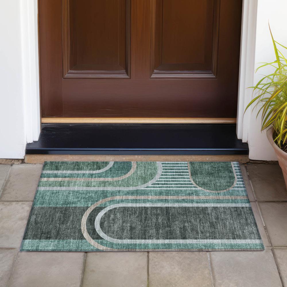 Chantille ACN532 Green 1'8" x 2'6" Rug. Picture 8