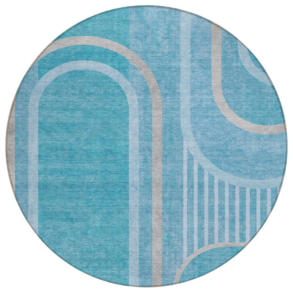 Chantille ACN532 Teal 8' x 8' Rug. Picture 1