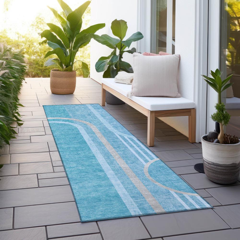 Chantille ACN532 Teal 2'3" x 7'6" Rug. Picture 7