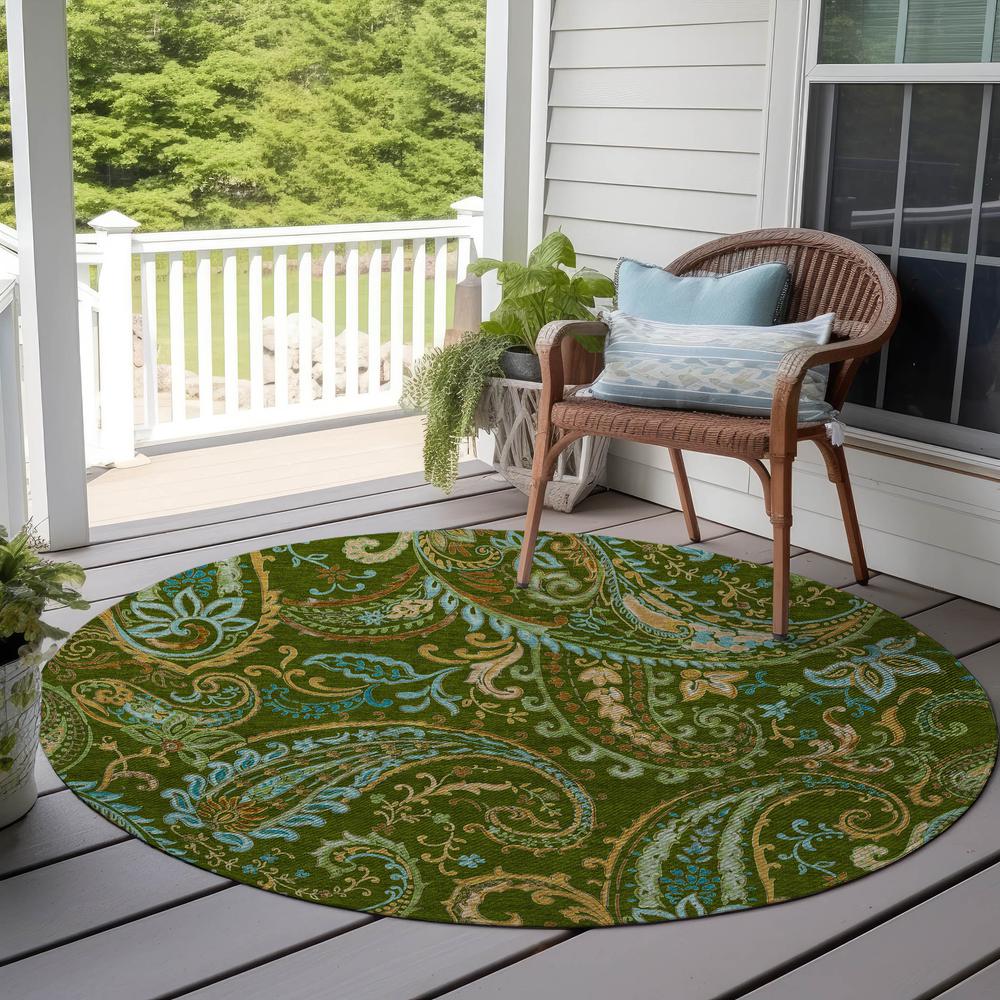 Chantille ACN533 Green 8' x 8' Rug. Picture 7