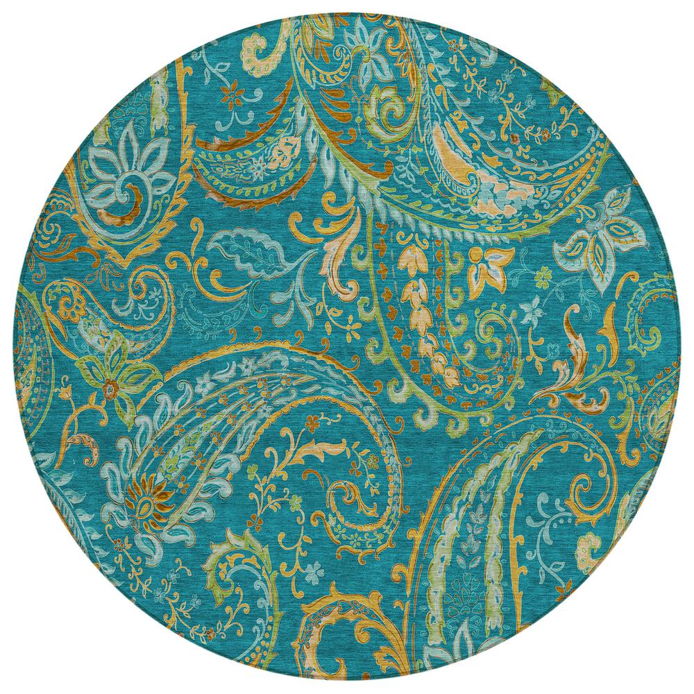 Chantille ACN533 Teal 8' x 8' Rug. Picture 1