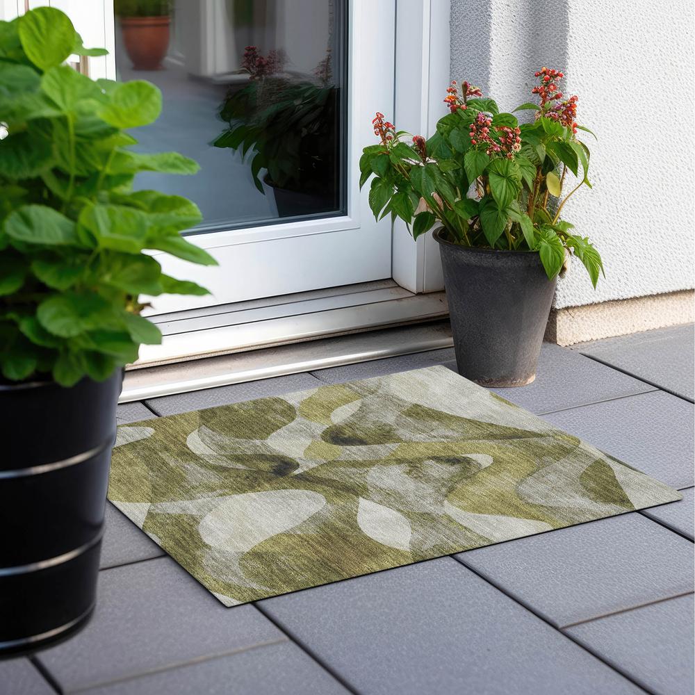 Chantille ACN536 Green 1'8" x 2'6" Rug. Picture 7
