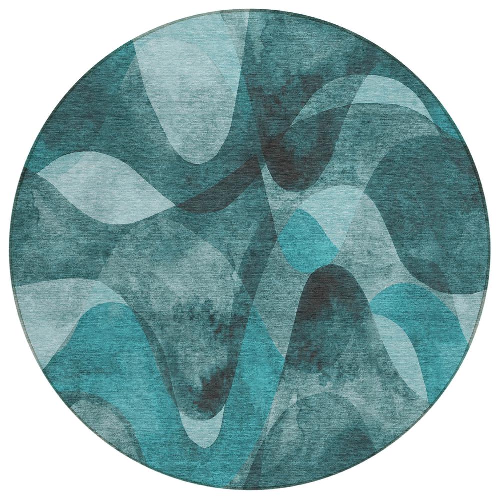 Chantille ACN536 Teal 8' x 8' Rug. Picture 1
