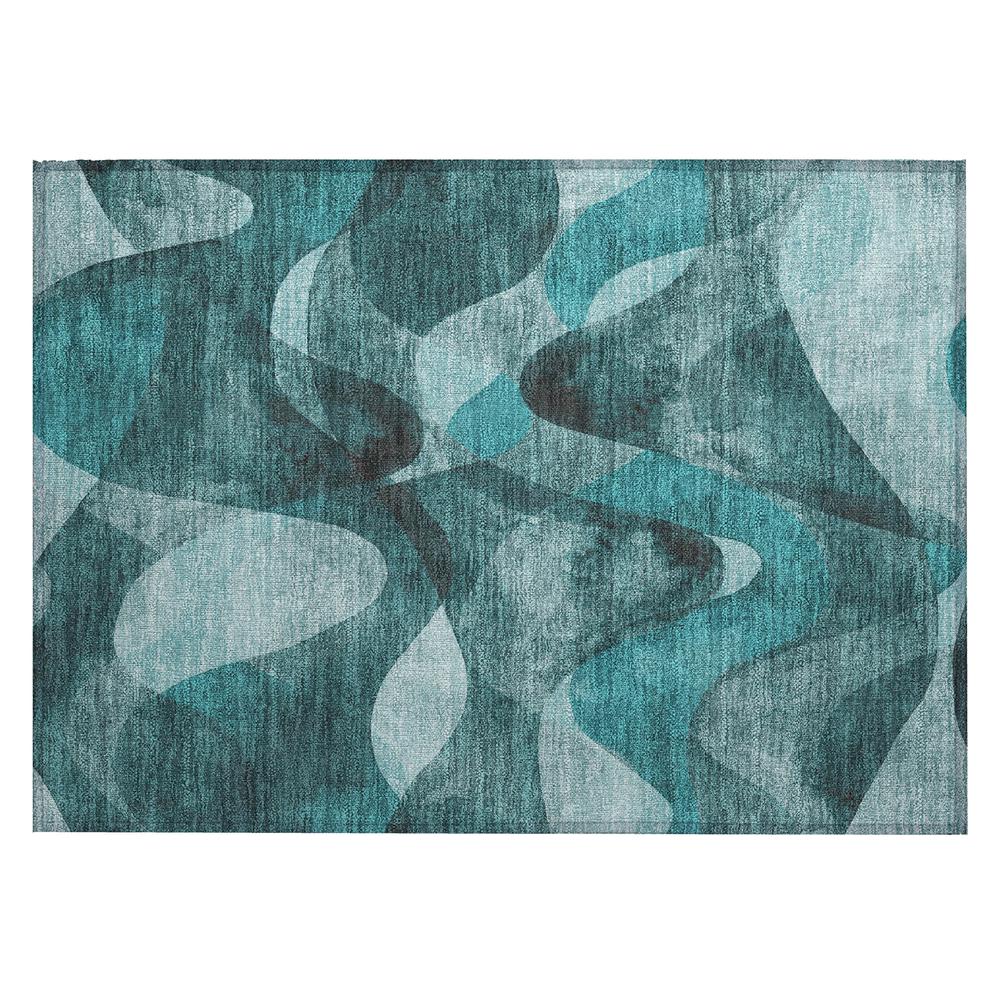 Chantille ACN536 Teal 1'8" x 2'6" Rug. Picture 1