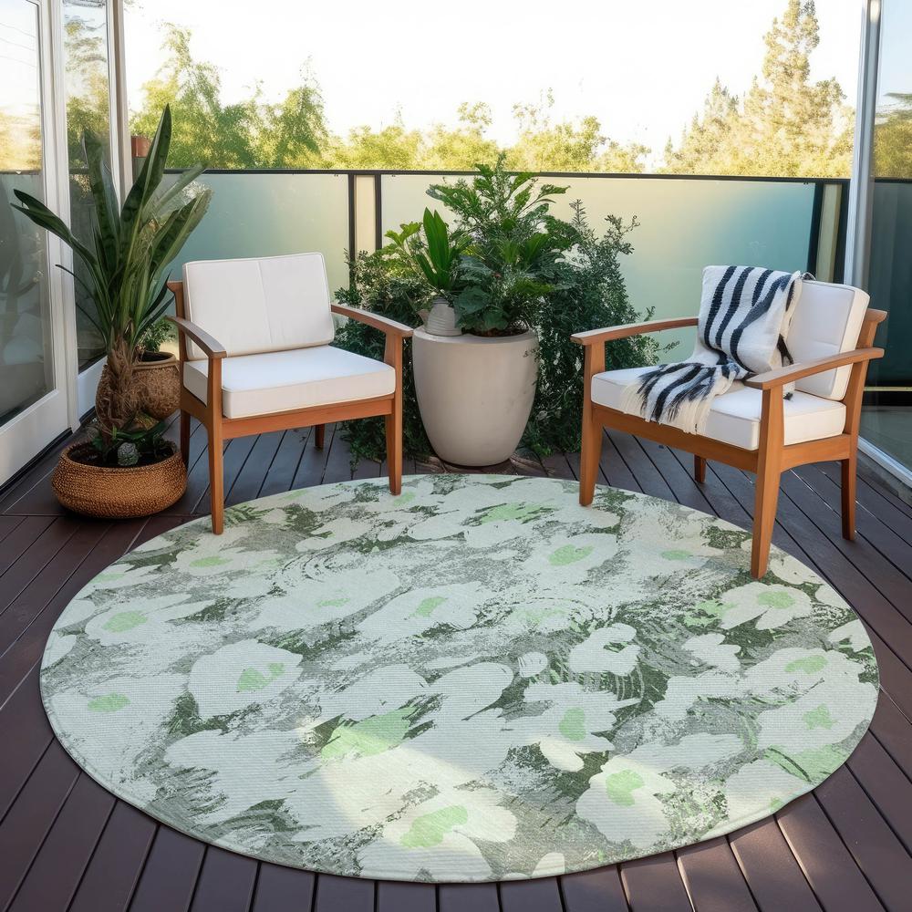 Chantille ACN538 Green 8' x 8' Rug. Picture 7