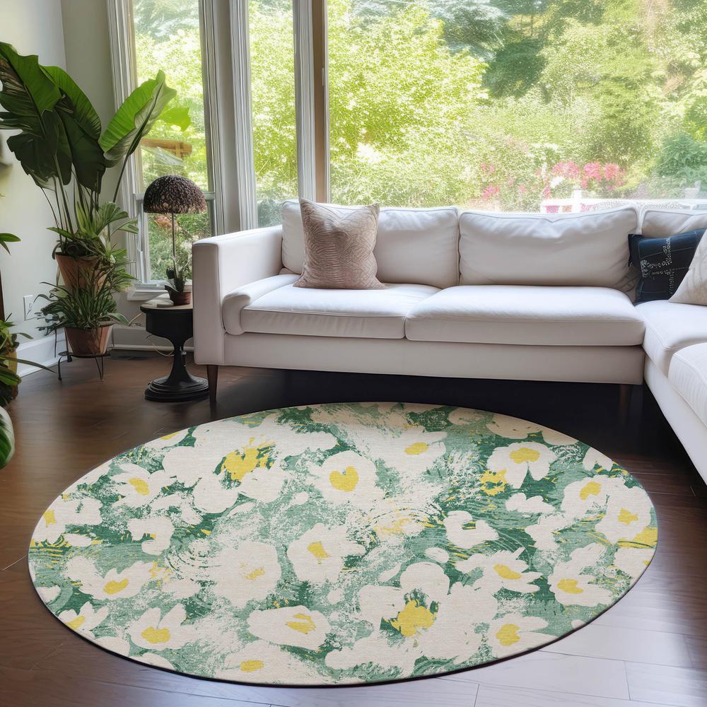 Chantille ACN538 Green 8' x 8' Rug. Picture 6