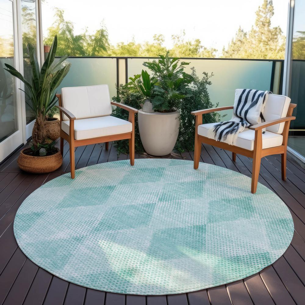 Chantille ACN539 Teal 8' x 8' Rug. Picture 8