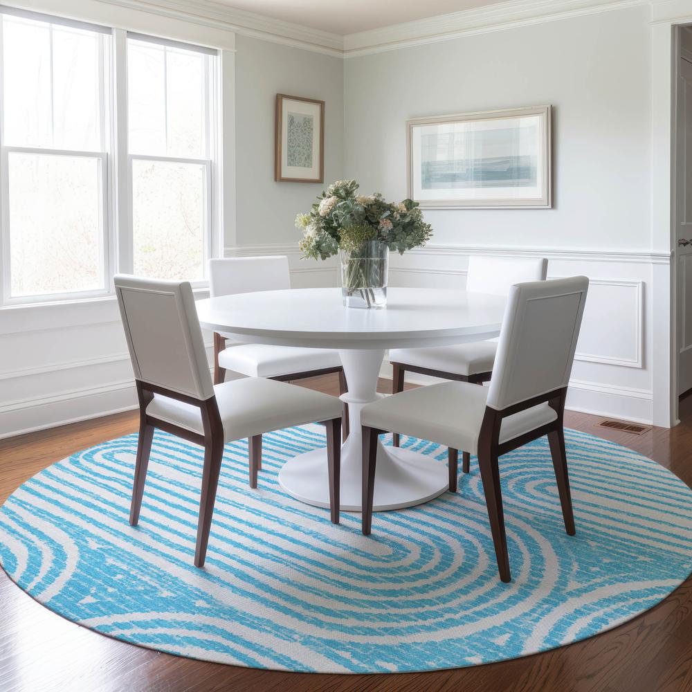 Chantille ACN540 Teal 8' x 8' Rug. Picture 6