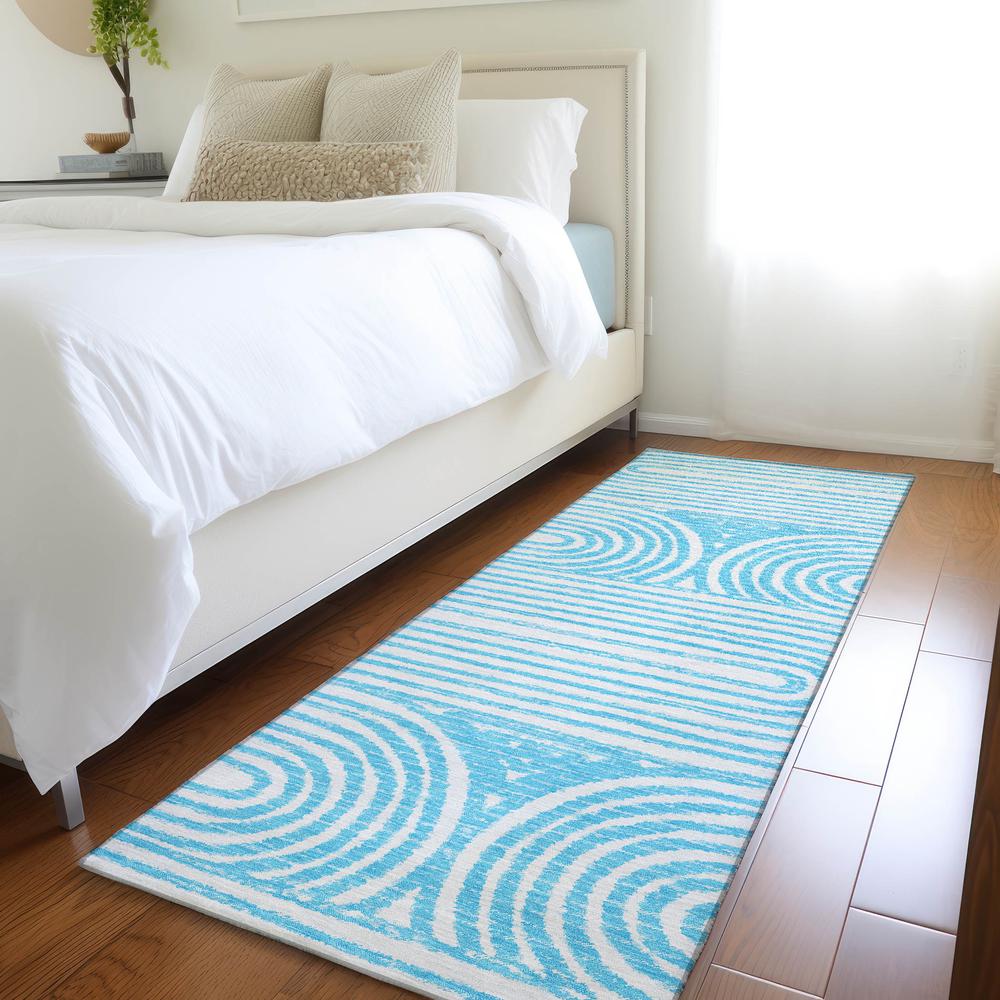 Chantille ACN540 Teal 2'3" x 7'6" Rug. Picture 6
