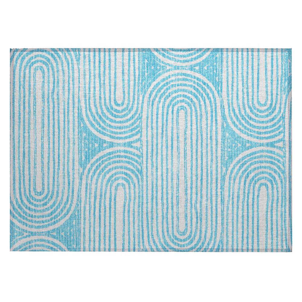 Chantille ACN540 Teal 1'8" x 2'6" Rug. Picture 1