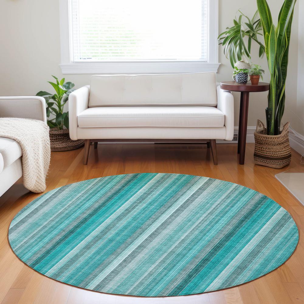 Chantille ACN543 Teal 8' x 8' Rug. Picture 7