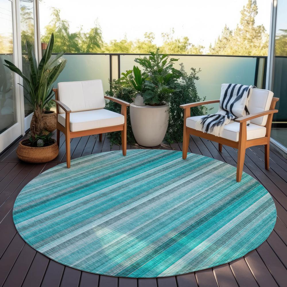 Chantille ACN543 Teal 8' x 8' Rug. Picture 8