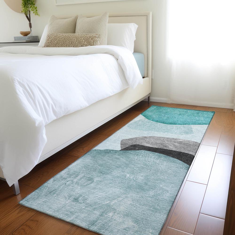 Chantille ACN547 Teal 2'3" x 7'6" Rug. Picture 6