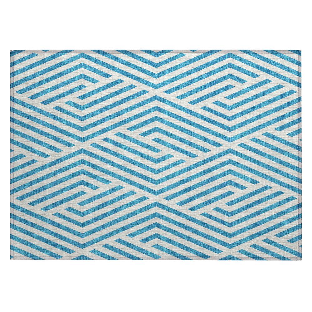 Chantille ACN550 Teal 1'8" x 2'6" Rug. Picture 1