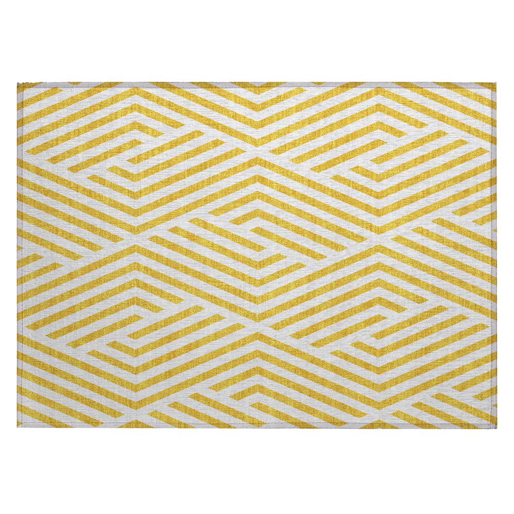 Chantille ACN550 Yellow 1'8" x 2'6" Rug. Picture 1