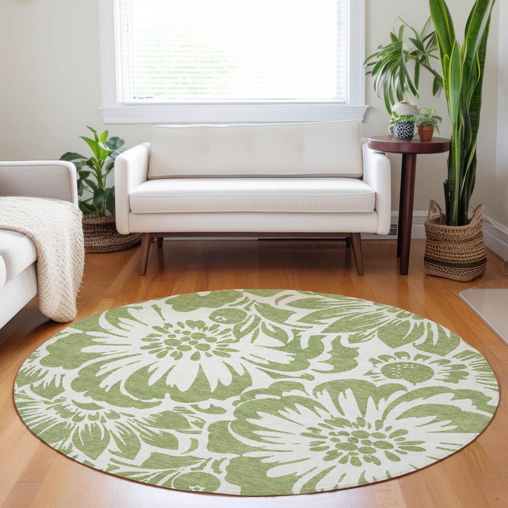 Chantille ACN551 Green 8' x 8' Rug. Picture 6