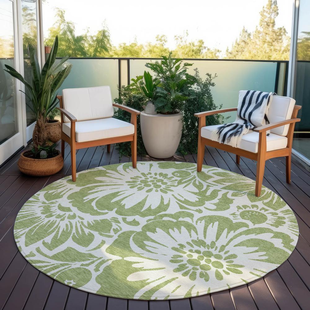 Chantille ACN551 Green 8' x 8' Rug. Picture 7