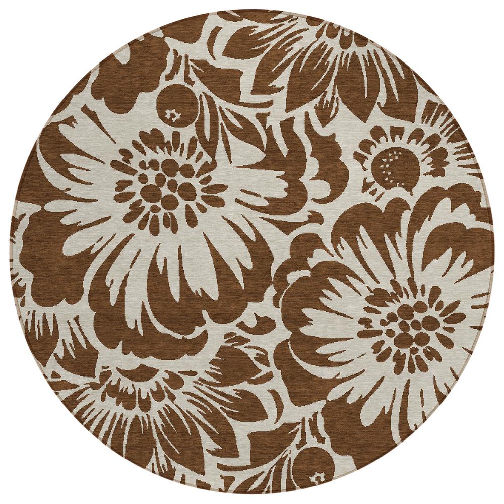 Chantille ACN551 Brown 8' x 8' Rug. Picture 1