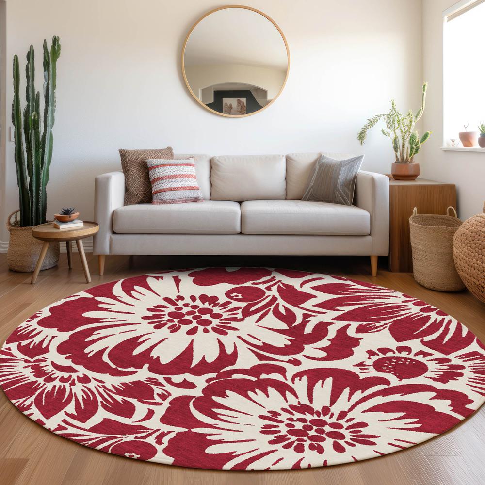 Chantille ACN551 Red 8' x 8' Rug. Picture 6