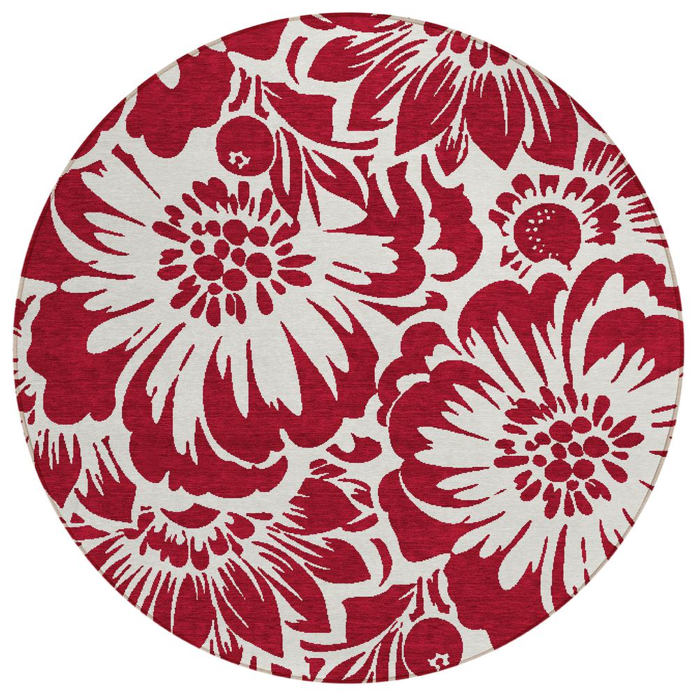 Chantille ACN551 Red 8' x 8' Rug. Picture 1