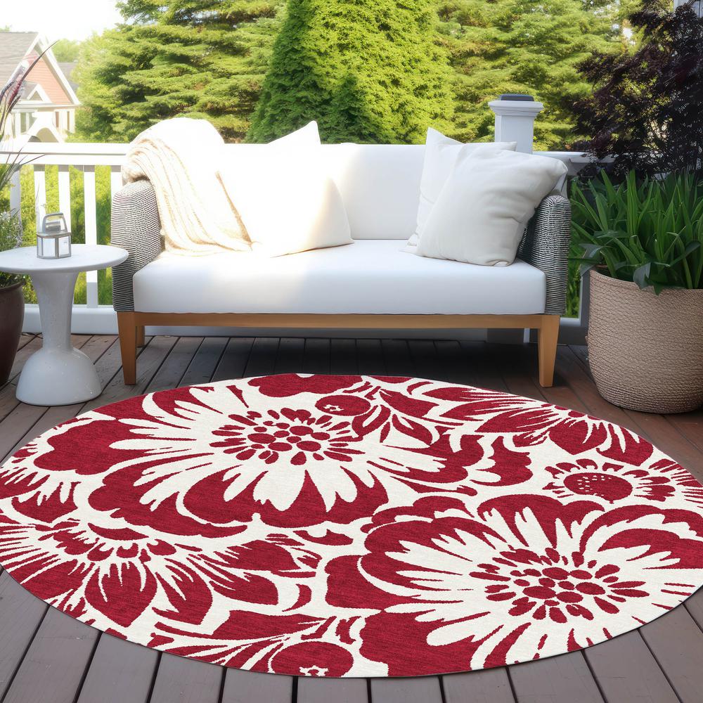 Chantille ACN551 Red 8' x 8' Rug. Picture 7
