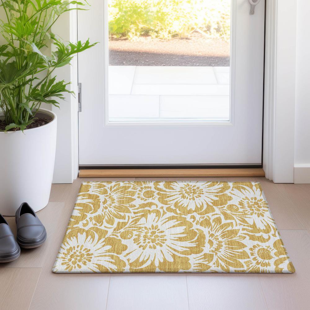 Chantille ACN551 Gold 1'8" x 2'6" Rug. Picture 6