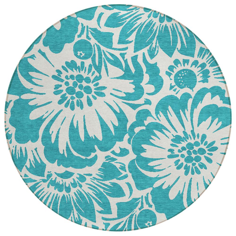 Chantille ACN551 Teal 8' x 8' Rug. Picture 1