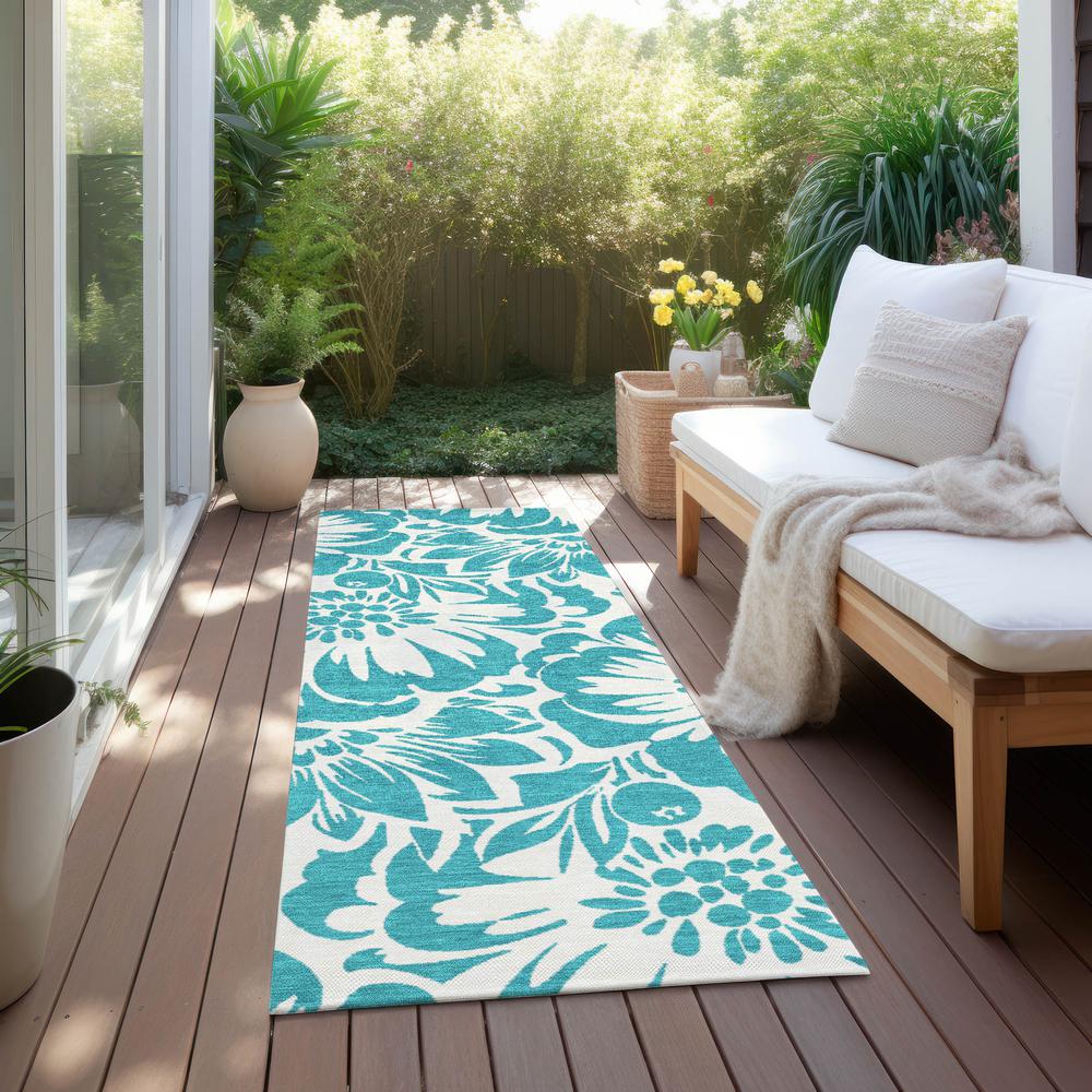 Chantille ACN551 Teal 2'3" x 7'6" Rug. Picture 7