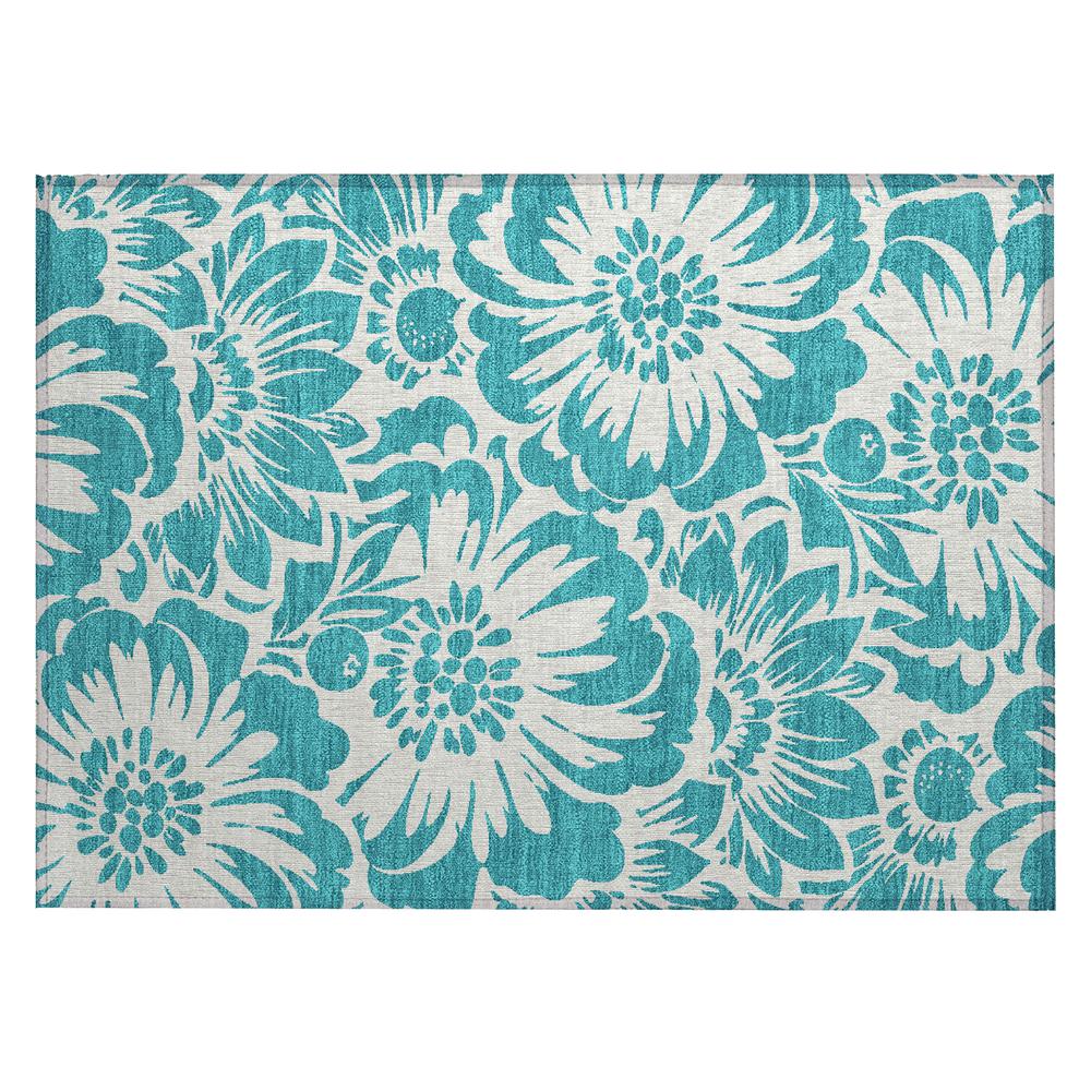 Chantille ACN551 Teal 1'8" x 2'6" Rug. Picture 1