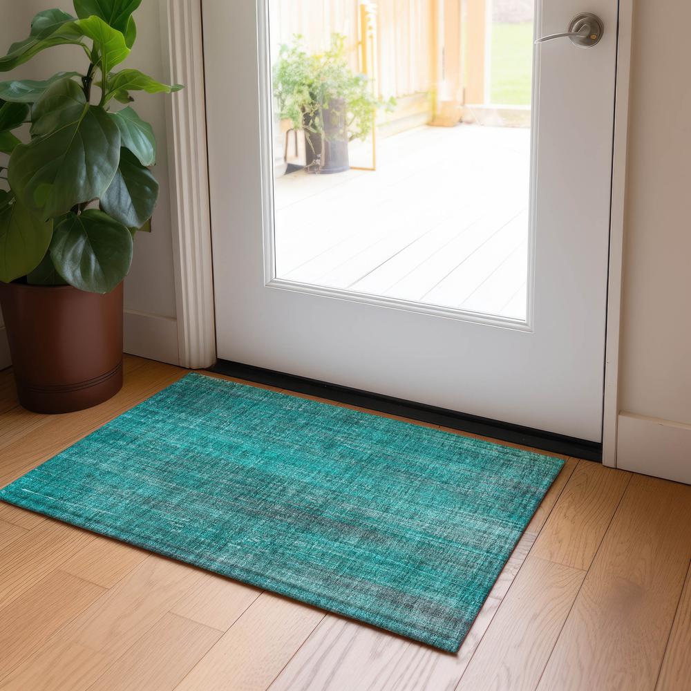 Chantille ACN552 Teal 1'8" x 2'6" Rug. Picture 6
