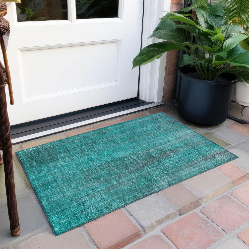 Chantille ACN552 Teal 1'8" x 2'6" Rug. Picture 7