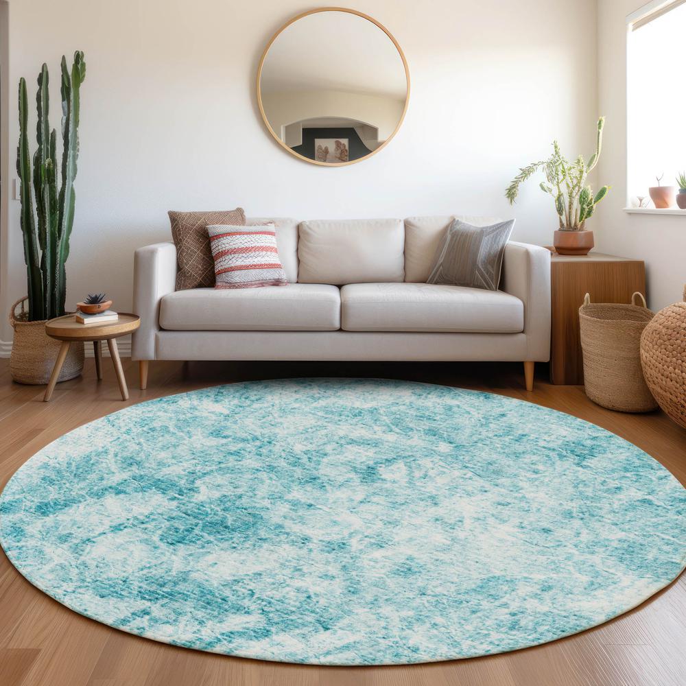 Chantille ACN553 Teal 8' x 8' Rug. Picture 6