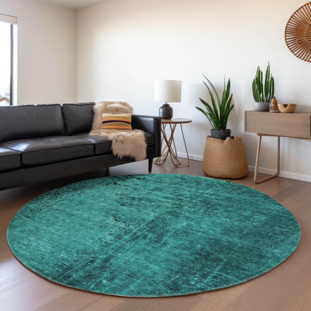 Chantille ACN554 Teal 8' x 8' Rug. Picture 6