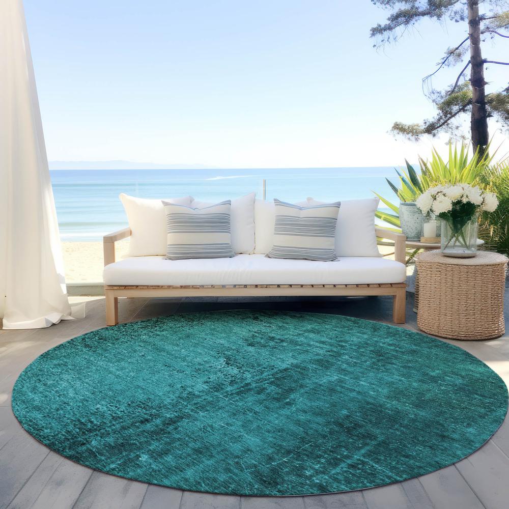 Chantille ACN554 Teal 8' x 8' Rug. Picture 7