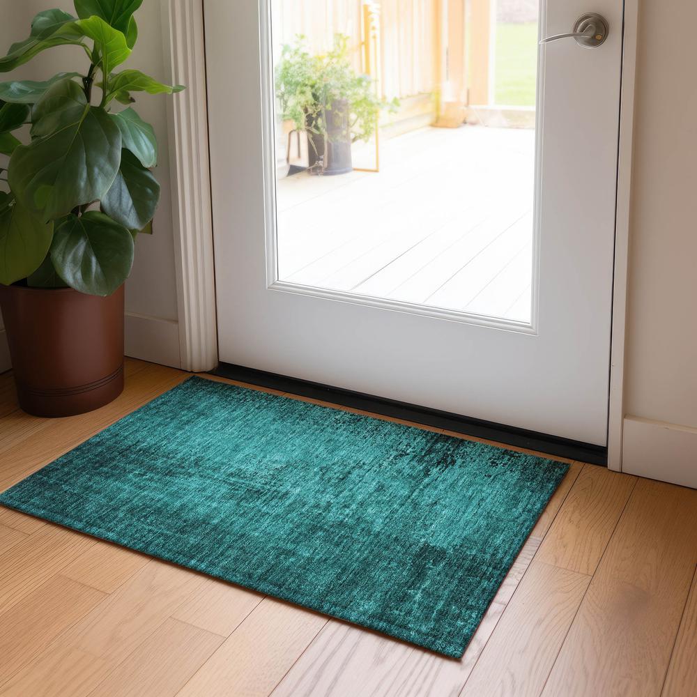 Chantille ACN554 Teal 1'8" x 2'6" Rug. Picture 6