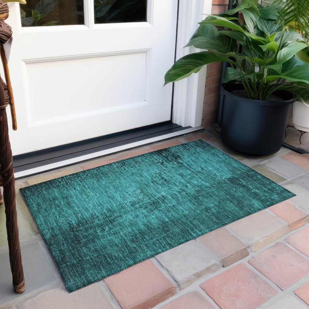 Chantille ACN554 Teal 1'8" x 2'6" Rug. Picture 7