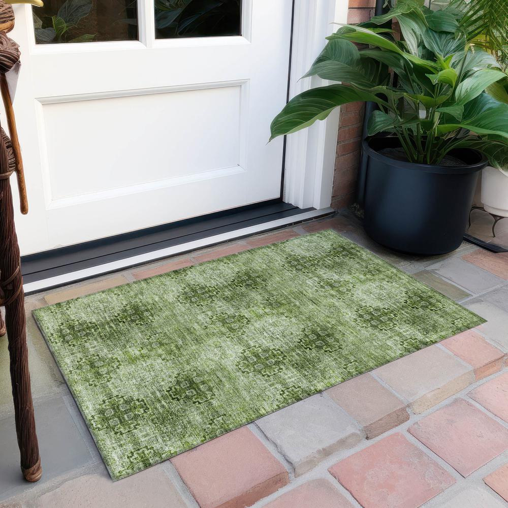 Chantille ACN557 Green 1'8" x 2'6" Rug. Picture 7