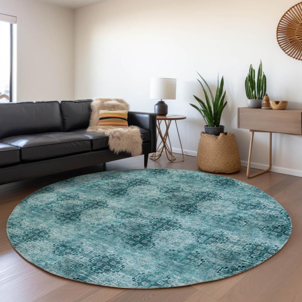 Chantille ACN557 Teal 8' x 8' Rug. Picture 6