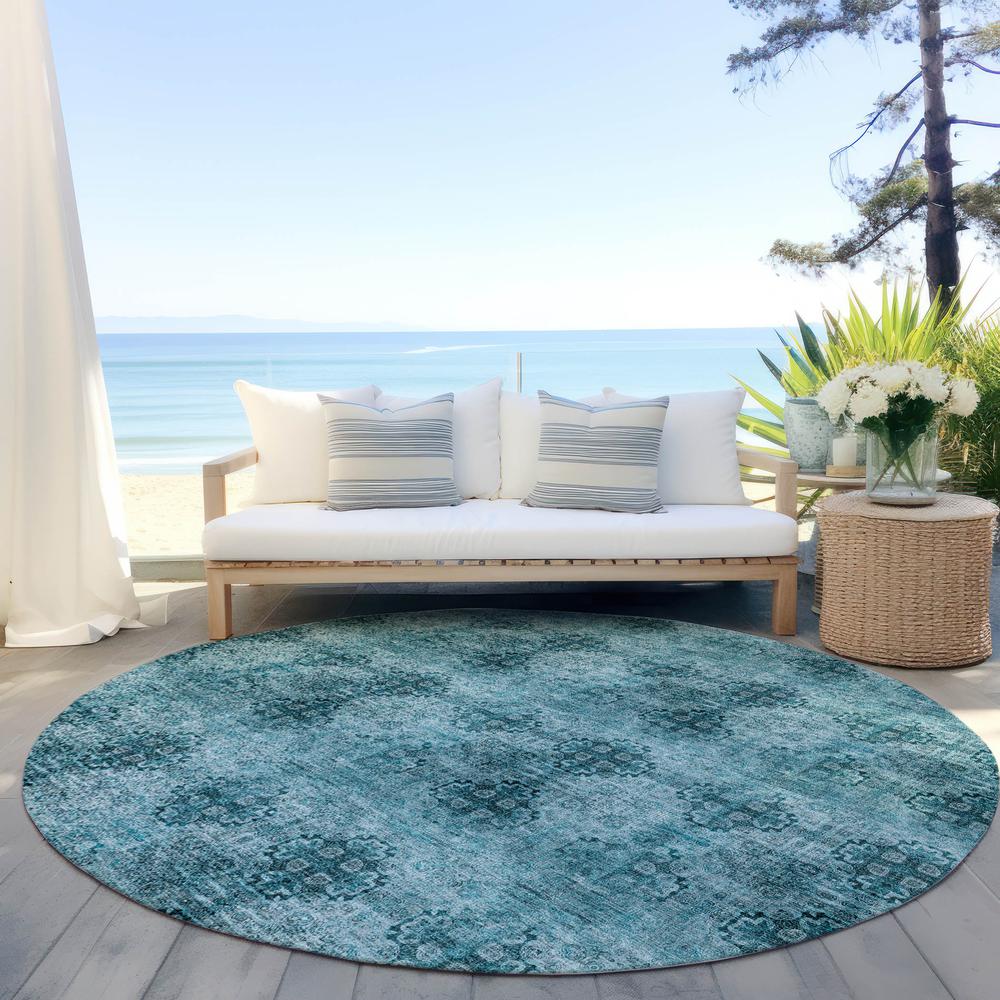Chantille ACN557 Teal 8' x 8' Rug. Picture 7