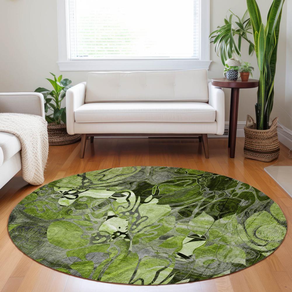 Chantille ACN558 Green 8' x 8' Rug. Picture 6