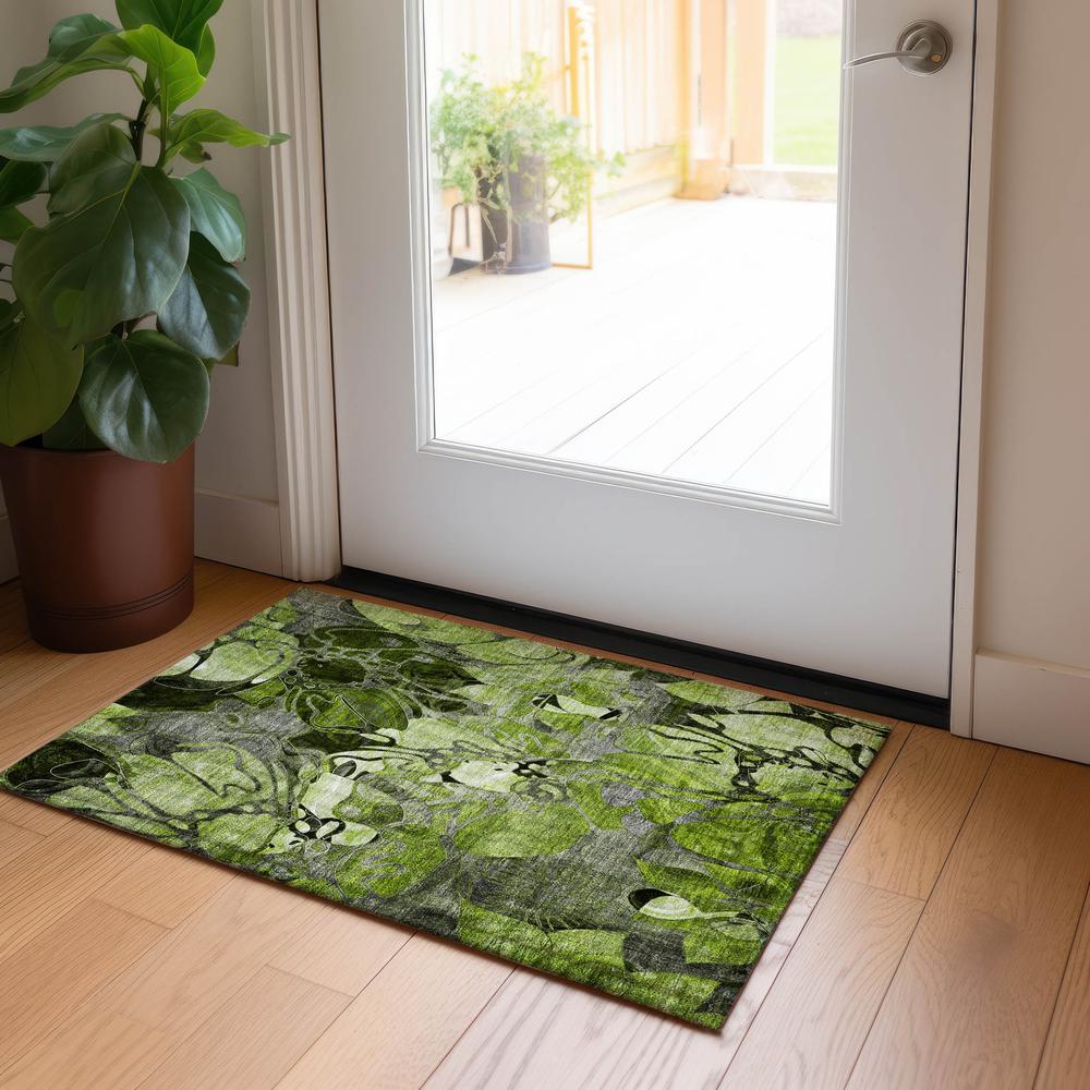 Chantille ACN558 Green 1'8" x 2'6" Rug. Picture 6