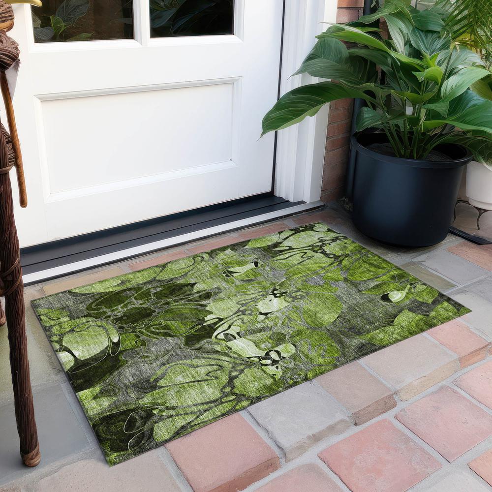 Chantille ACN558 Green 1'8" x 2'6" Rug. Picture 7