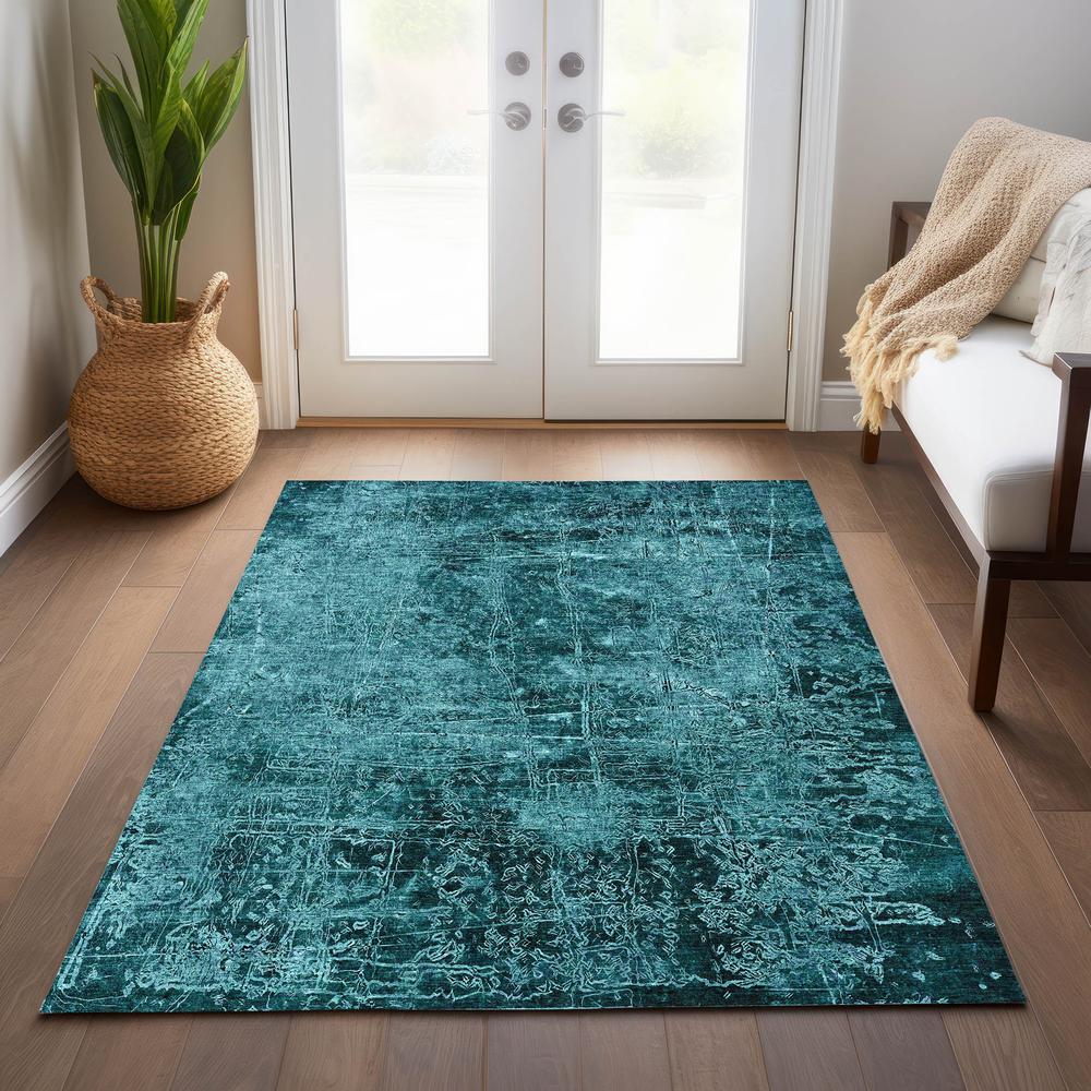 Chantille ACN559 Teal 2'6" x 3'10" Rug. Picture 8
