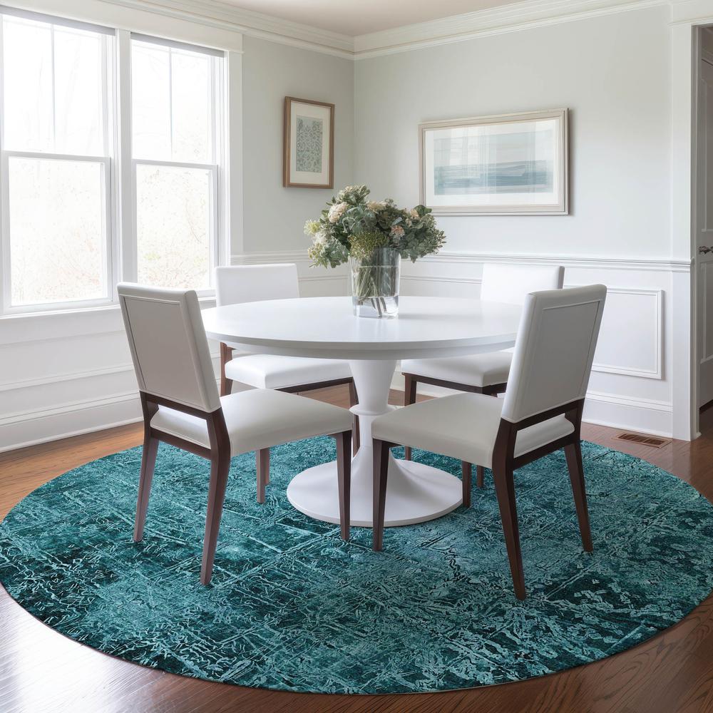 Chantille ACN559 Teal 8' x 8' Rug. Picture 6