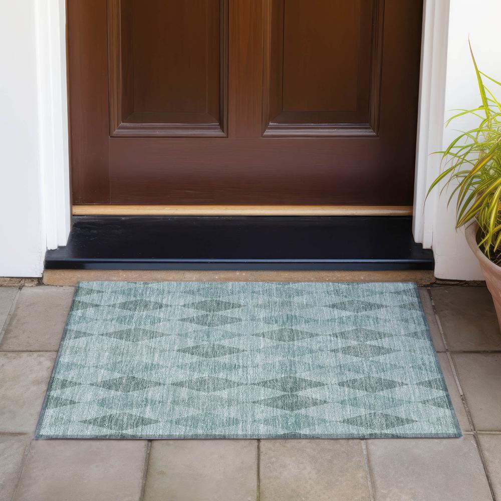 Chantille ACN561 Teal 1'8" x 2'6" Rug. Picture 8