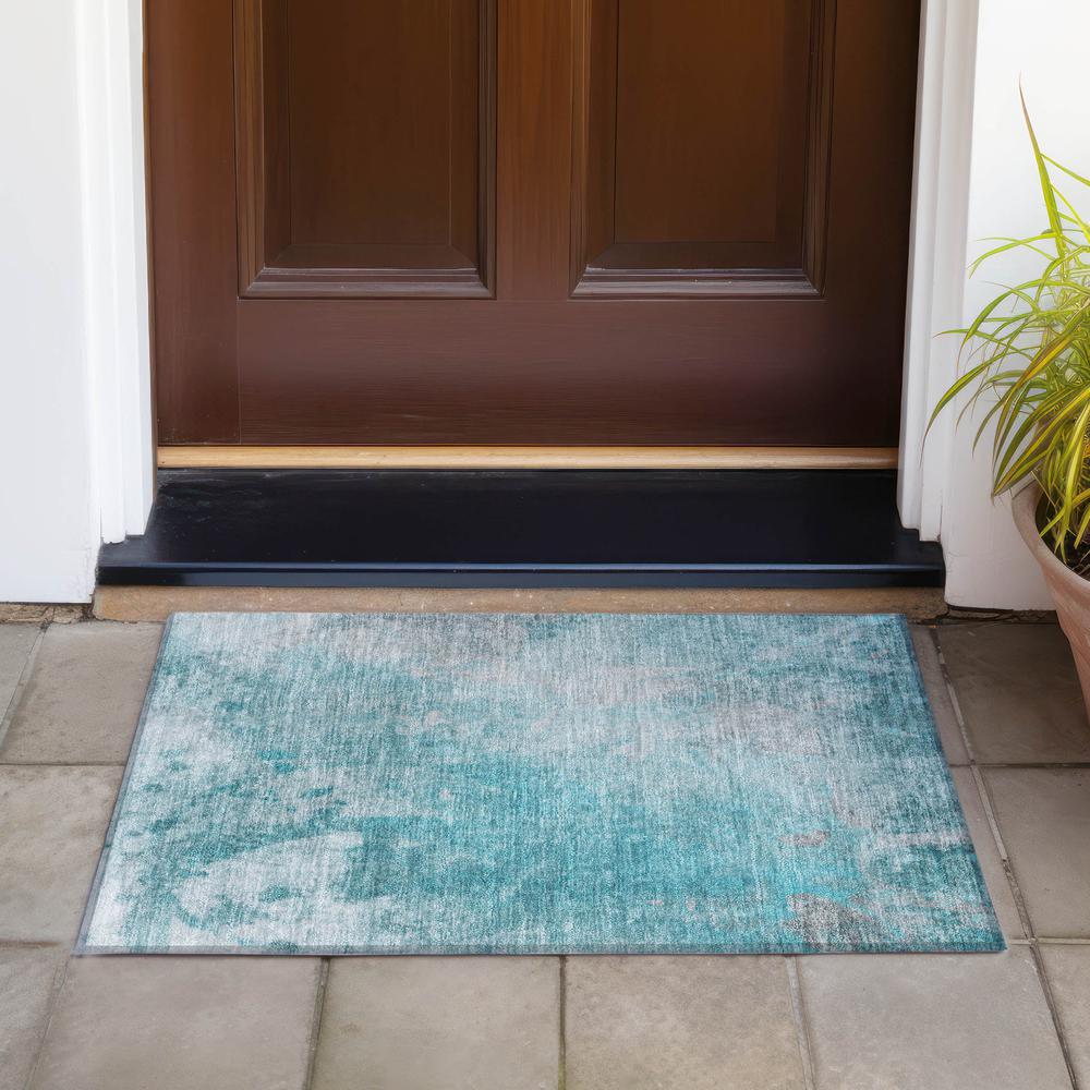 Chantille ACN562 Teal 1'8" x 2'6" Rug. Picture 7