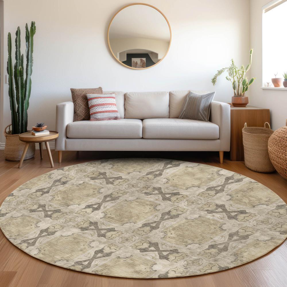 Chantille ACN564 Brown 8' x 8' Rug. Picture 6
