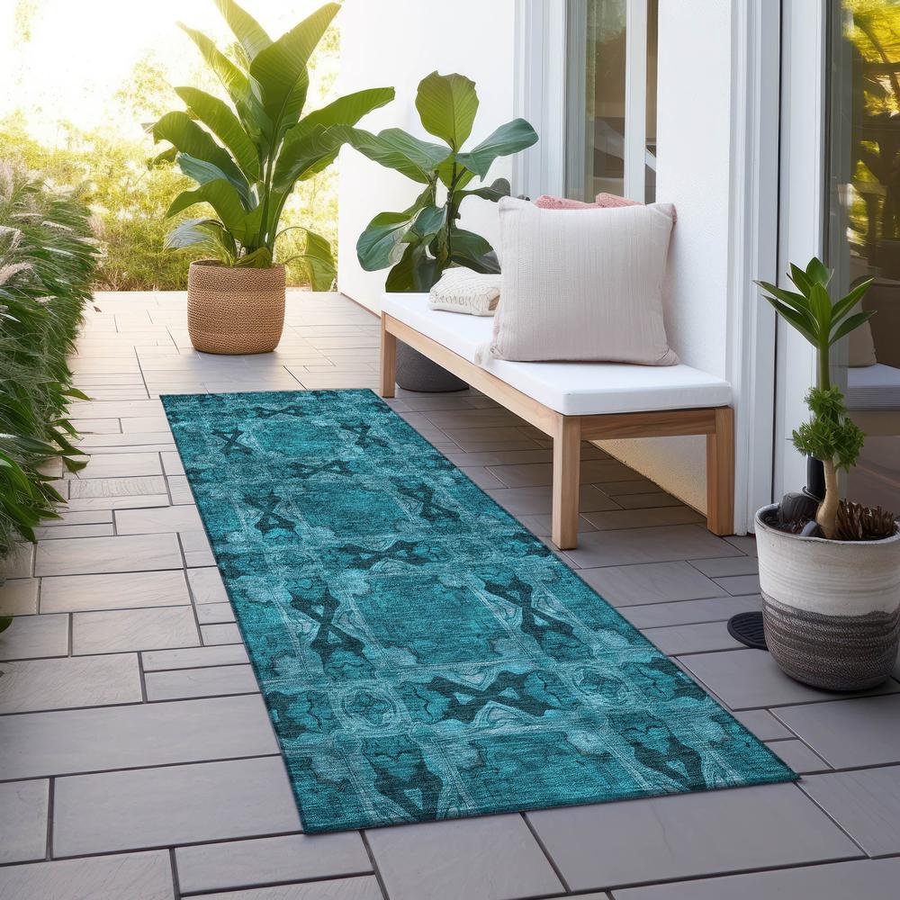 Chantille ACN564 Teal 2'3" x 7'6" Rug. Picture 8