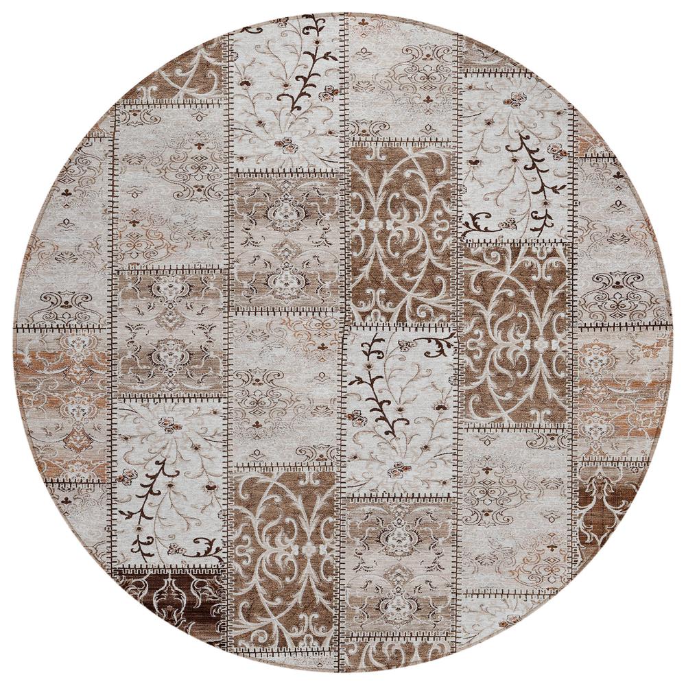 Chantille ACN566 Brown 8' x 8' Rug. Picture 1