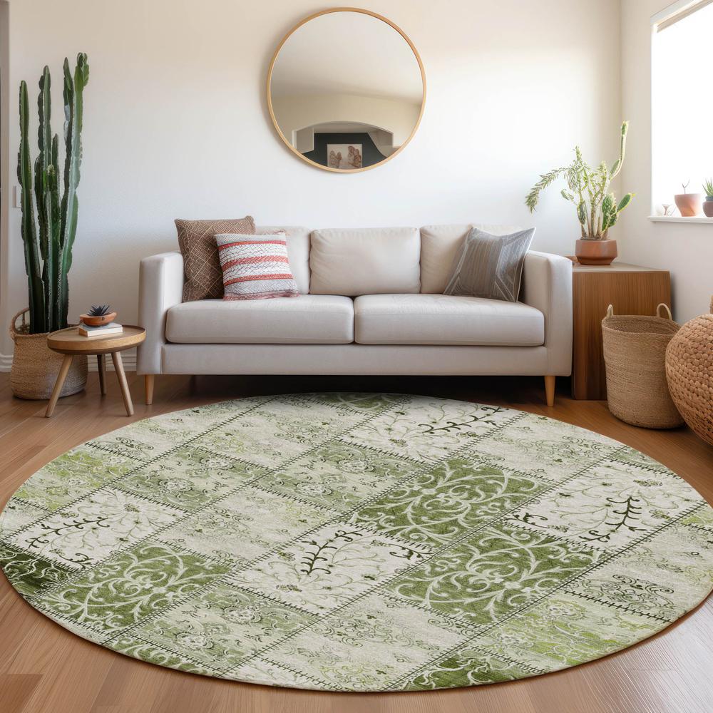 Chantille ACN566 Green 8' x 8' Rug. Picture 7